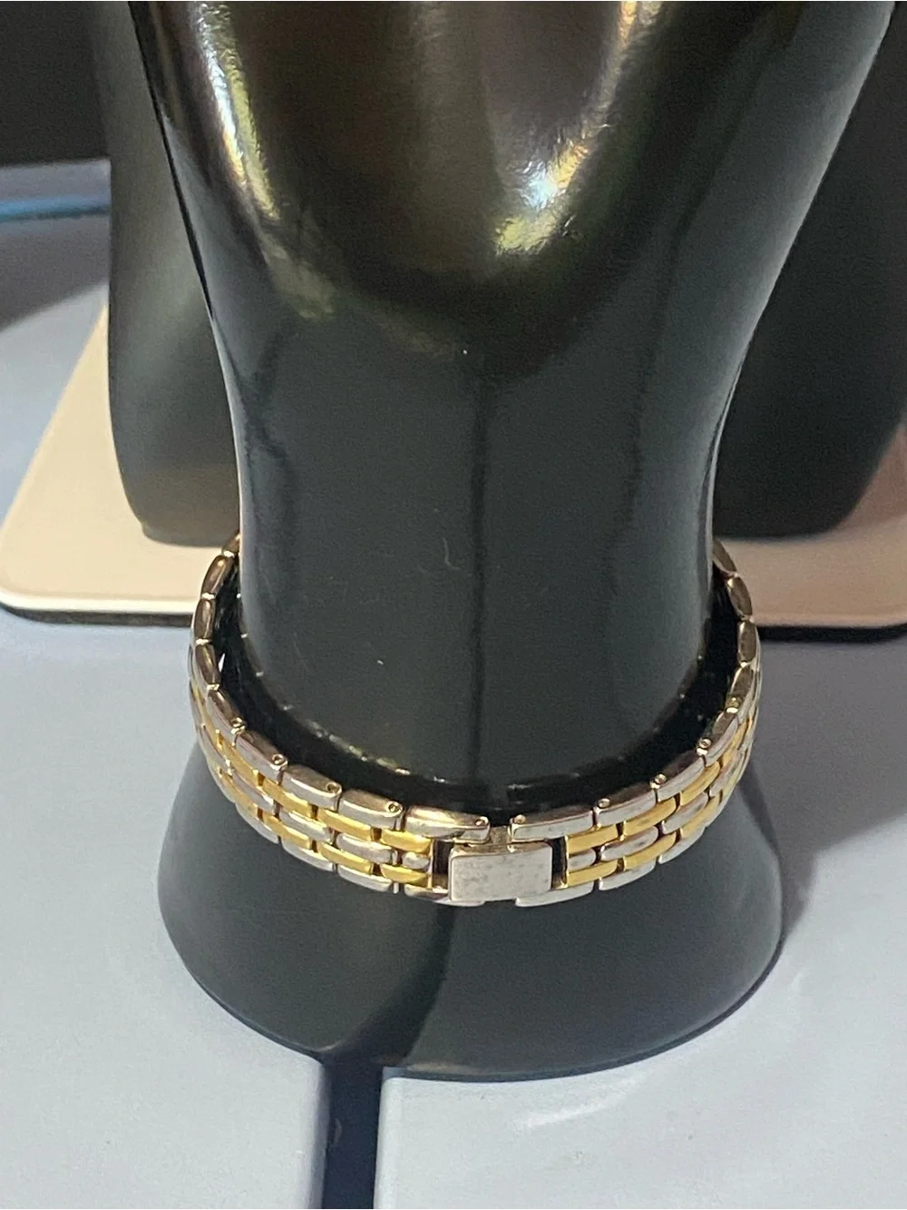 Pulsar Two-Tone Ladies Dress Watch with Black Dial